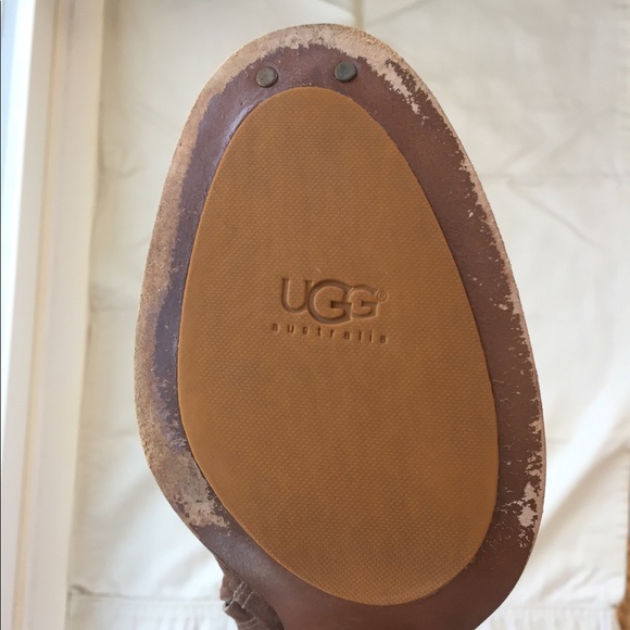 UGG Mid-Calf Suede & leather boots, wooden heel, 7 - Picture 11 of 14